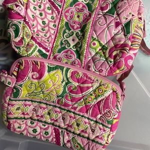 Vera Bradley Pinwheel Pink Makeup Bags